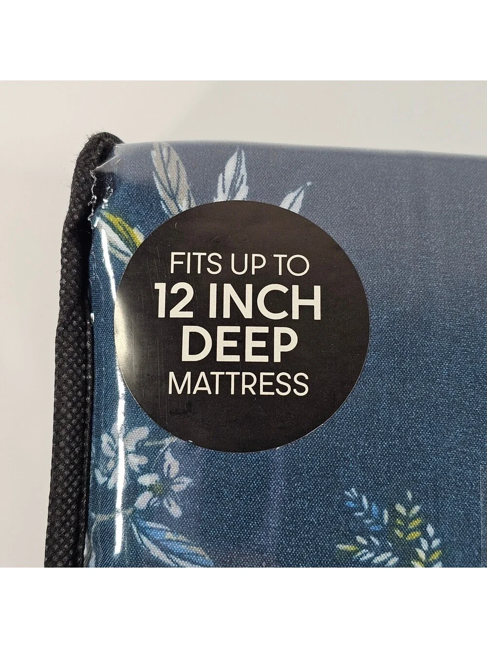 Home Details Luxury Hotel Collection King Sheet Set 4pc Navy Blue Floral Floral